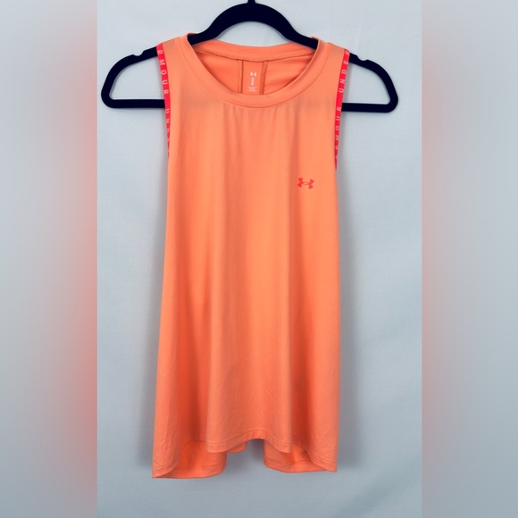 Under Armour Women’s Orange Tropic Knockout T-Back Tank Loose Fit XL    … - Picture 2 of 8
